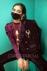 Plum Double Breasted Blazer