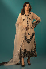 Beige Black applique