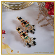 Mega Black Multi color earrings