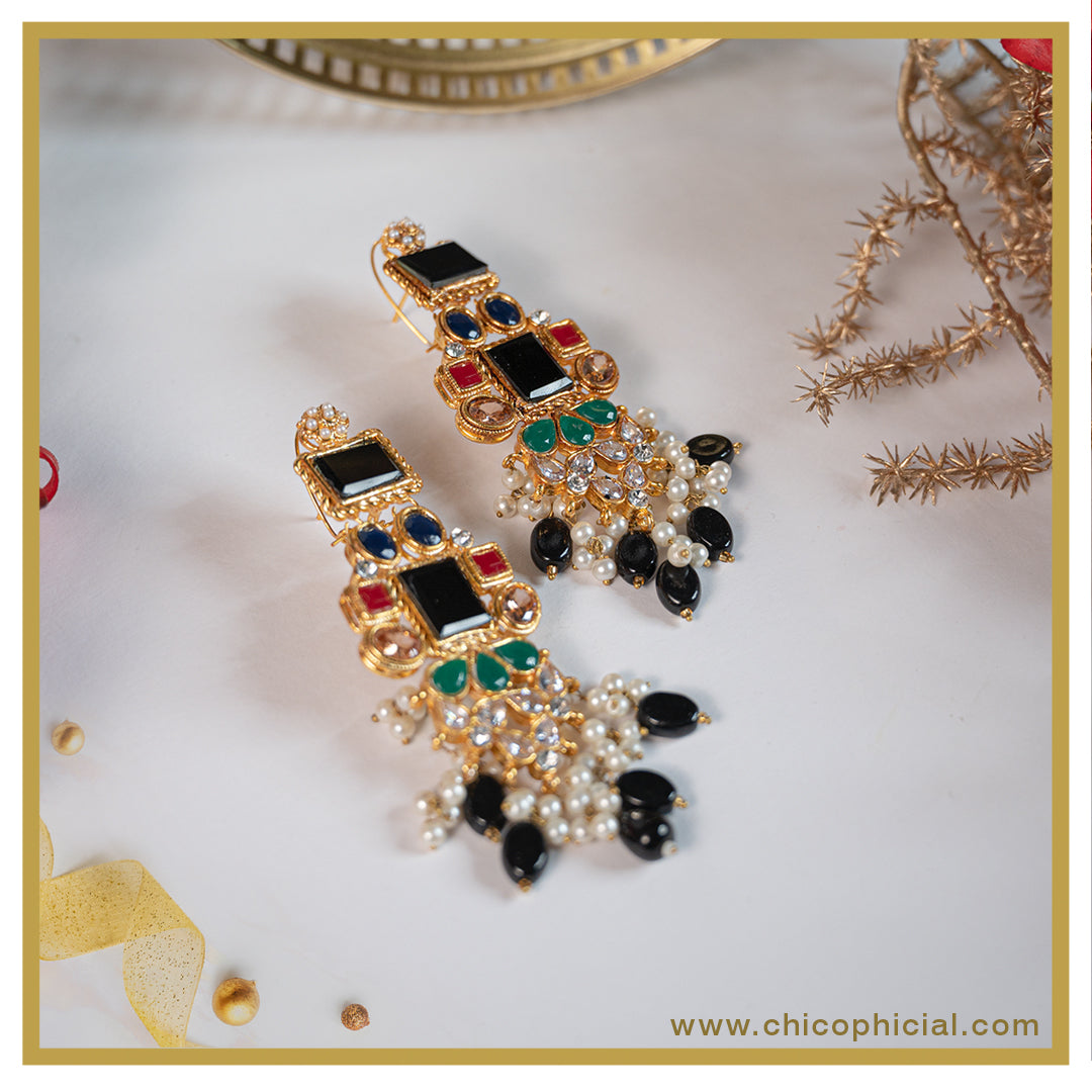 Buy Brij Sugandha Diamond Multi Color Earring Kundal | Karn Shringar Metal  Sticking Earrings for Laddu Gopal & Radha Krishna Idol of Big Size (2 INCH, Multi  Color) Online at Low Prices