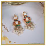 Mega white Multi color earrings