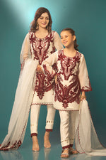 Blush Burgundy Mother Daughter Combo