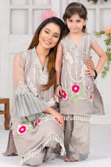 Grey Bird Mother Daughter Combo